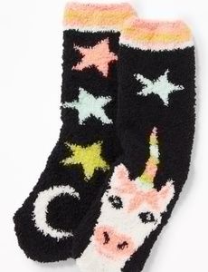 🍃 3/$15 👣 NWT Old Navy Unicorn Cozy Socks